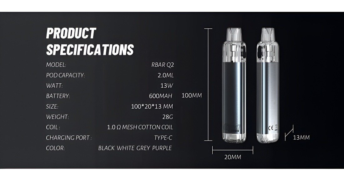 Fitpod RBAR Q2 拋棄式電子煙 重複注油